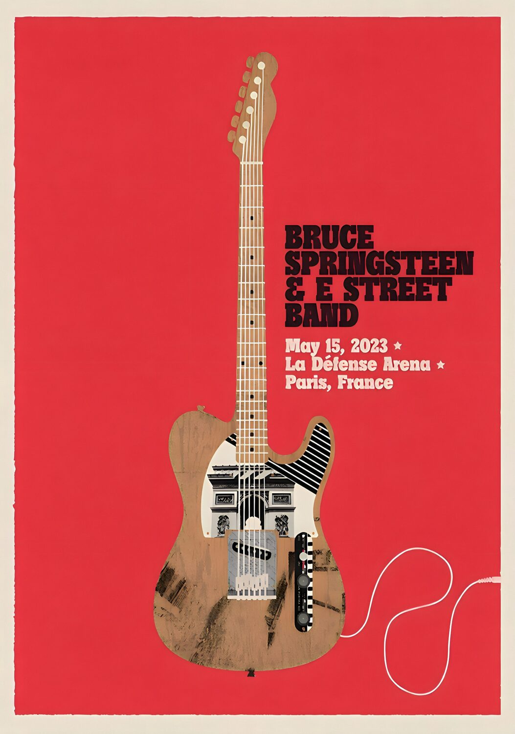 BRUCE SPRINGSTEEN 2023 World Tour PARIS Poster