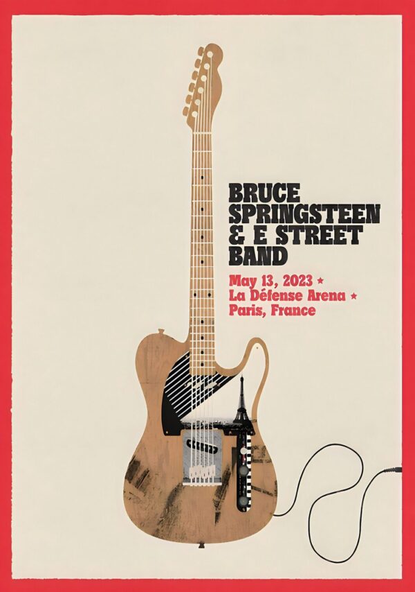 BRUCE SPRINGSTEEN & E Street Band 2023 World Tour: PARIS, France - La Défense Arena - May 13 2023  Poster Print