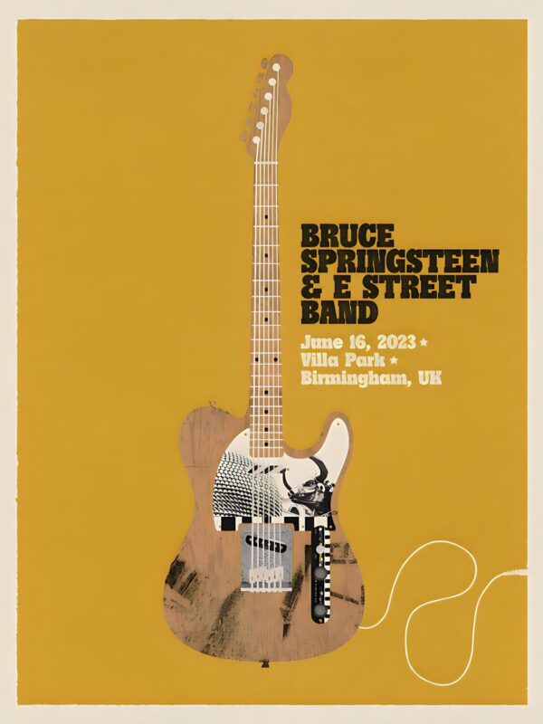 BRUCE SPRINGSTEEN & E Street Band 2023 World Tour:  BIRMINGHAM, England - Villa Park - June 16 2023 Poster Print