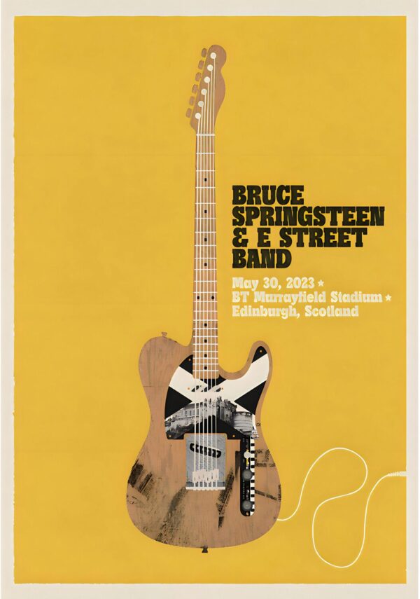 BRUCE SPRINGSTEEN & E Street Band 2023 World Tour: EDINBURGH, Scotland - BT Murrayfield Stadium - May 20 2023 Poster Print