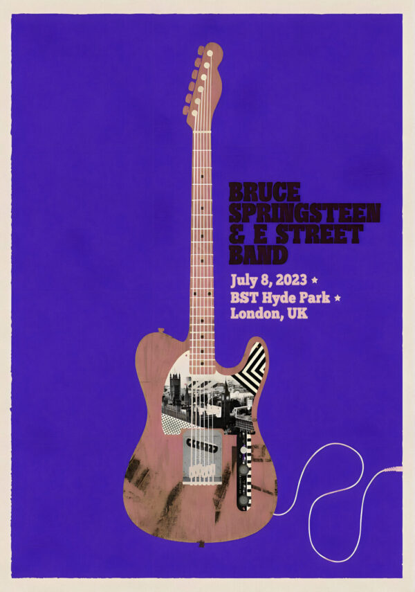 BRUCE SPRINGSTEEN & E Street Band 2023 World Tour: London, England - BST Hyde Park - 8th July 2023 Poster Print