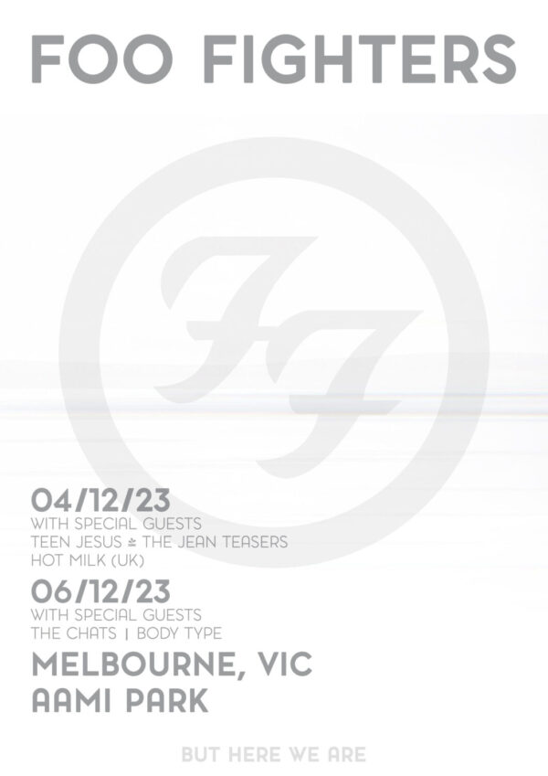 FOO FIGHTERS But Here We Are 2023 Australia & New Zealand Tour: MELBOURNE AAMI PARK Poster Print