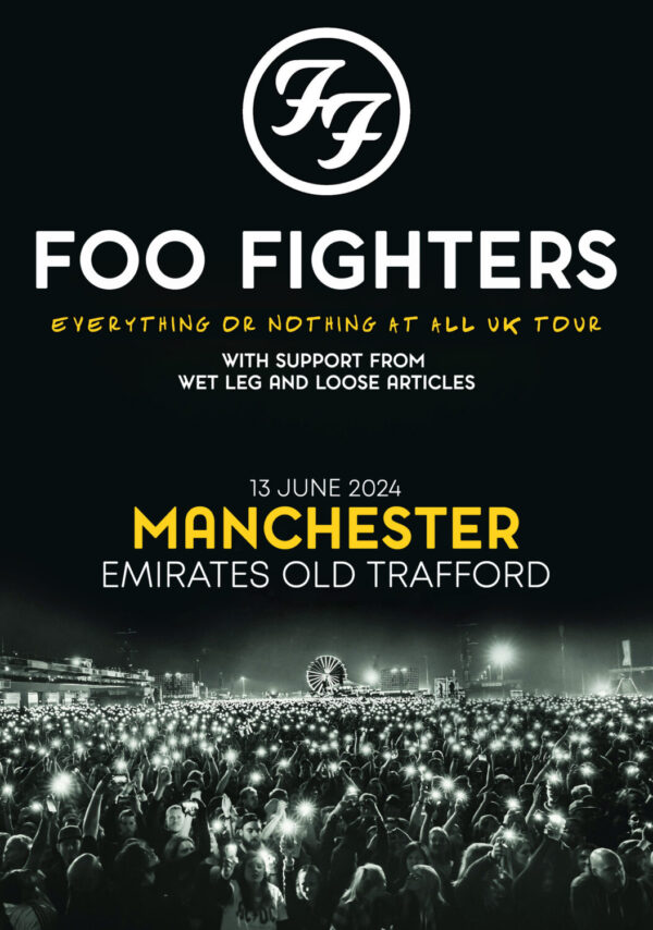 FOO FIGHTERS Everything or Nothing At All 2024 UK Tour: MANCHESTER Emirates Old Trafford Stadium - 13 June 2024 Poster Print