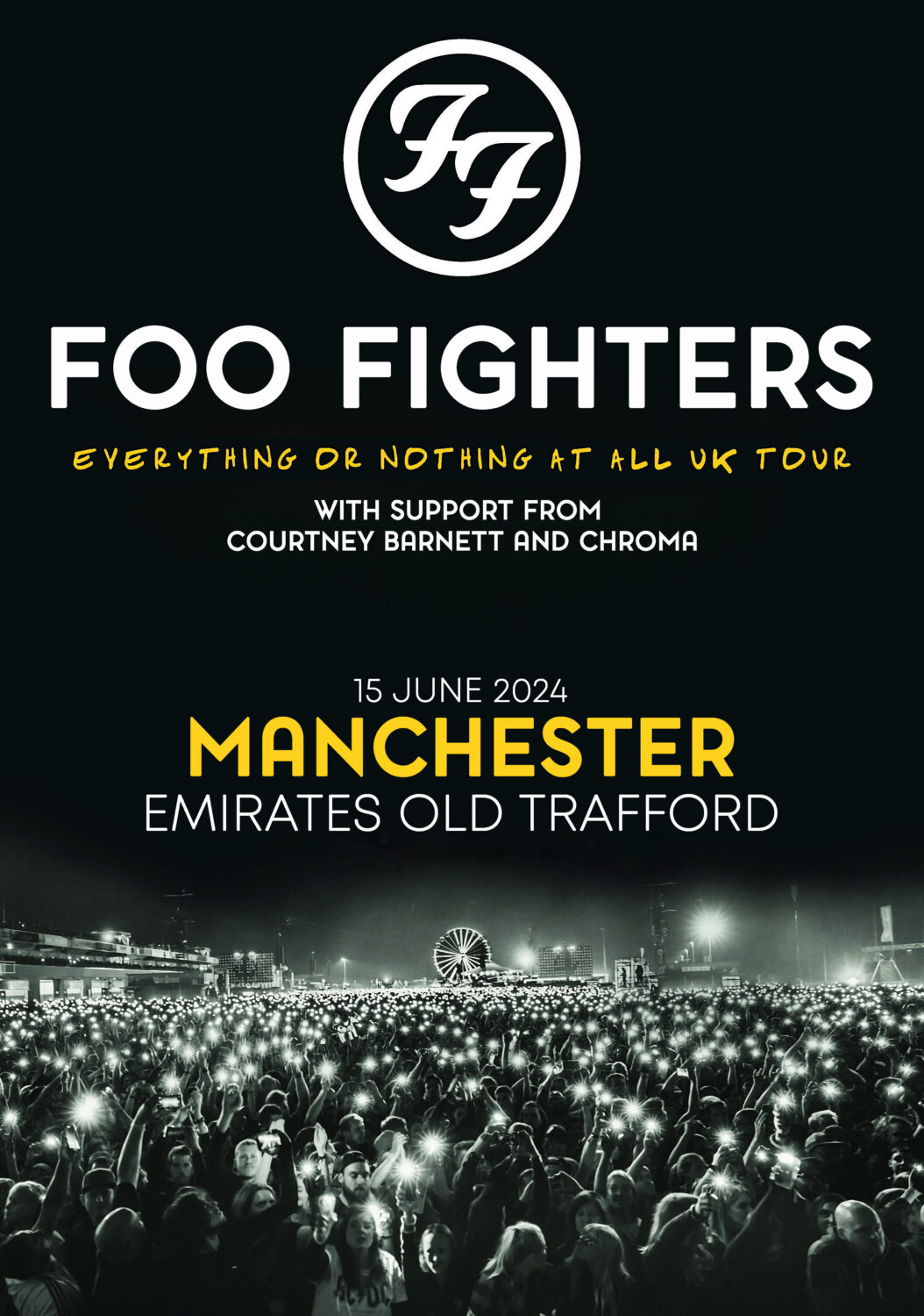 FOO FIGHTERS 2025 UK Tour MANCHESTER Poster