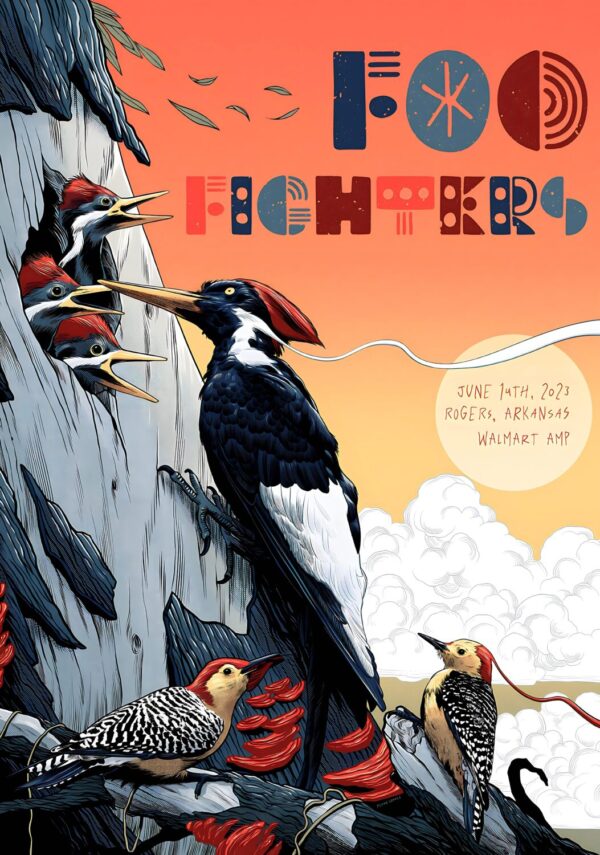 FOO FIGHTERS But Here We Are 2023 Tour: ROGERS, ARKANSAS Walmart AMP Poster Print