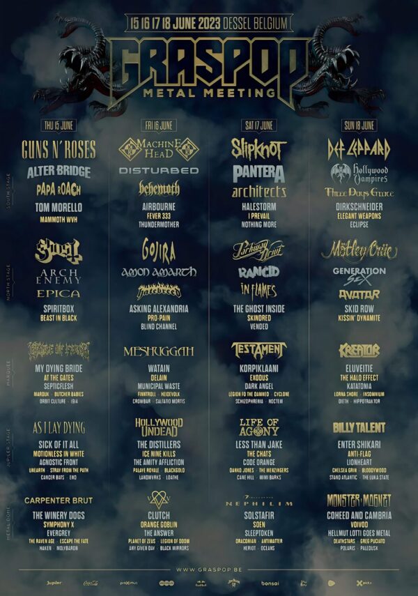 GRASPOP METAL MEETING 2023 Line Up Poster Print