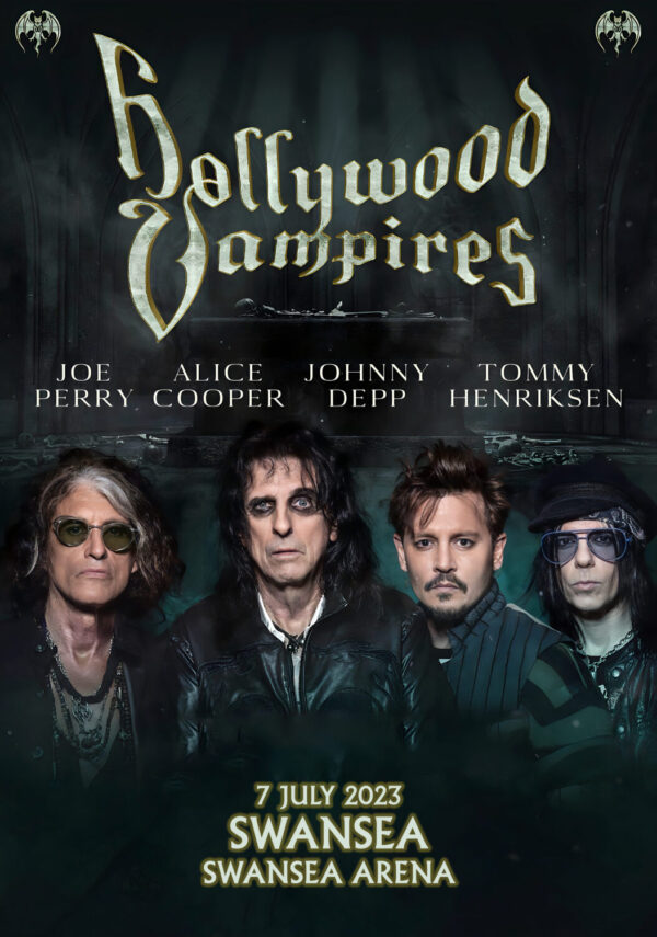 HOLLYWOOD VAMPIRE 2023 UK Tour: SWANSEA Arena Poster Print