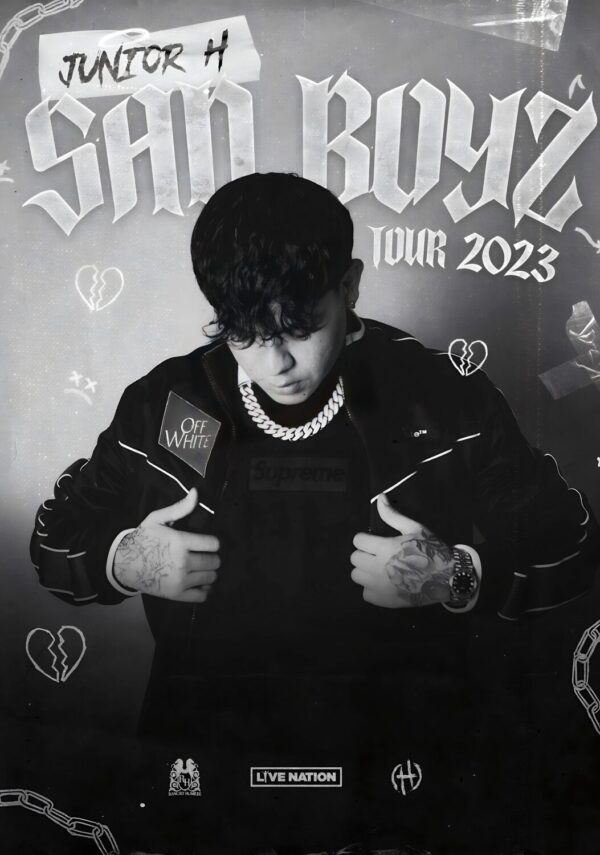 JUNIOR H Sad Boys 2023 Tour Poster Print