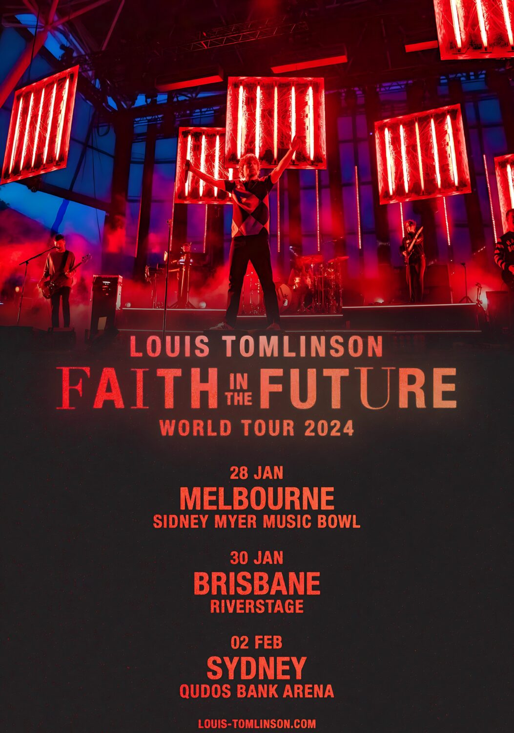 LOUIS TOMLINSON Faith in the Future 2024 Tour Poster
