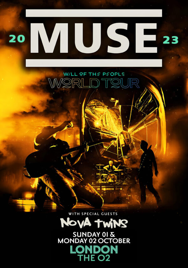 MUSE Will of The People 2023 World Tour: LONDON The O2 Arena - 1/2 October 2023 Poster Print
