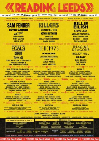 READING LEEDS FESTIVAL 2023 Full Line-Up Poster Print