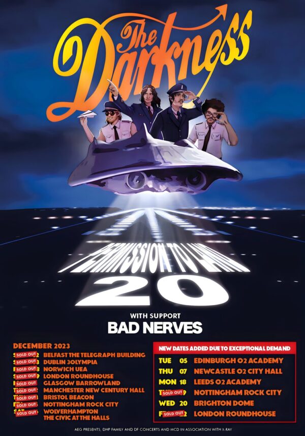 THE DARKNESS Permission to Land 20-Year Anniversary 2023 Tour Poster Print
