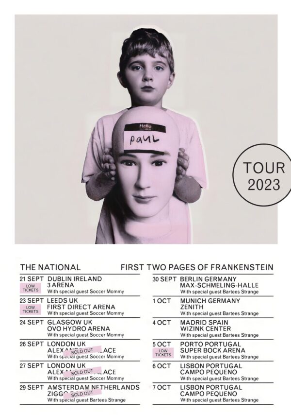 THE NATIONAL First Two Pages of Frankenstein 2023 UK & European Tour Poster Print