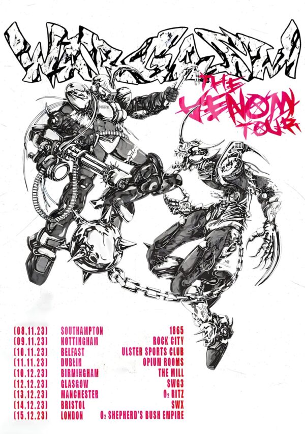 WARGASM The Venom 2023 UK Tour Poster Print