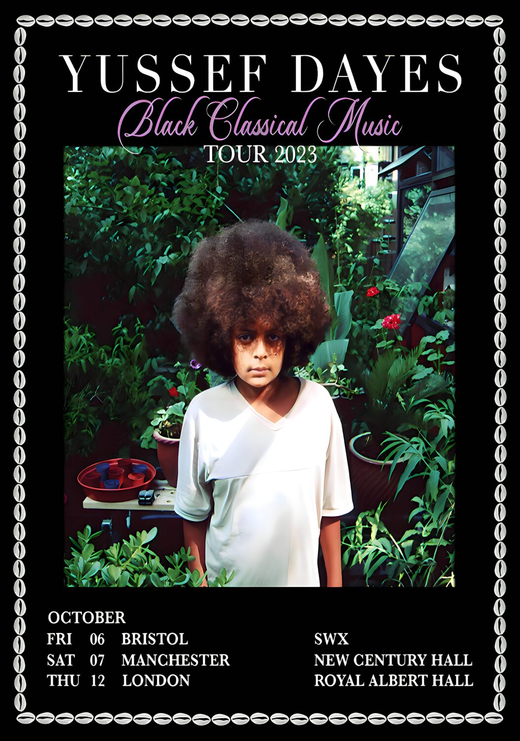 YUSSEF DAYES Black Classical Music 2023 UK Tour Poster Print