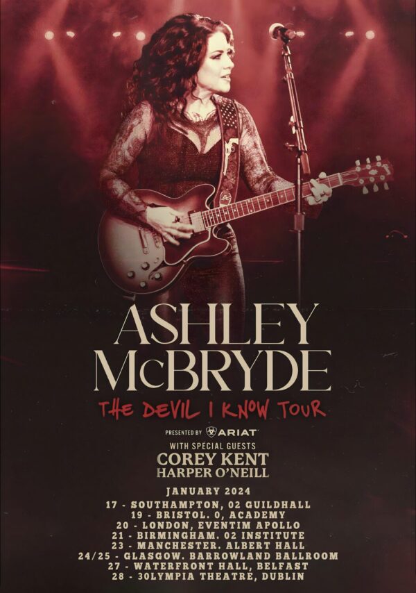 ASHLEY McBRYDE The Devil I Know 2024 UK & Ireland Tour Poster Print