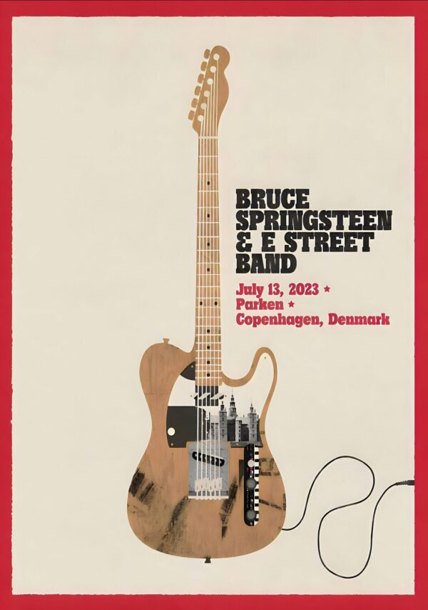 BRUCE SPRINGSTEEN & E Street Band 2023 World Tour: COPENHAGEN, Denmark - Parken - July 13 2023 Poster Print