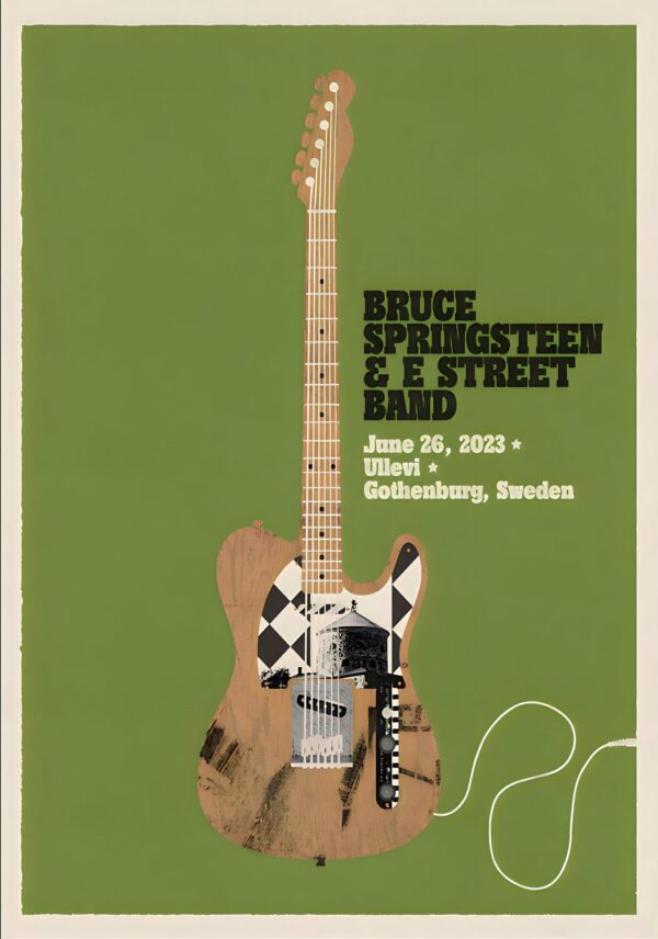 BRUCE SPRINGSTEEN & E Street Band 2023 World Tour: GOTHENBURG, Sweden - Ullevi - June 26 2023 Poster Print