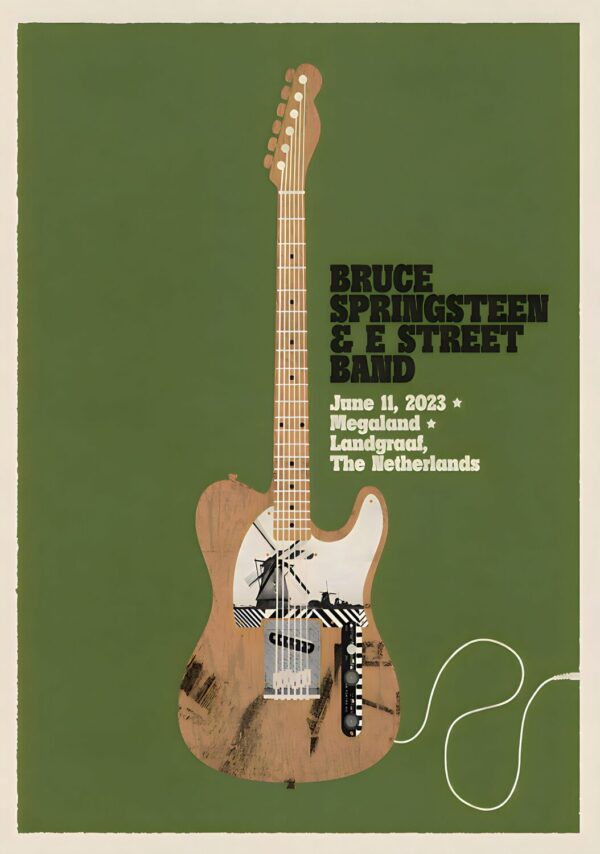 BRUCE SPRINGSTEEN & E Street Band 2023 World Tour: LANDGRAAF, Netherlands - Megaland Poster Print