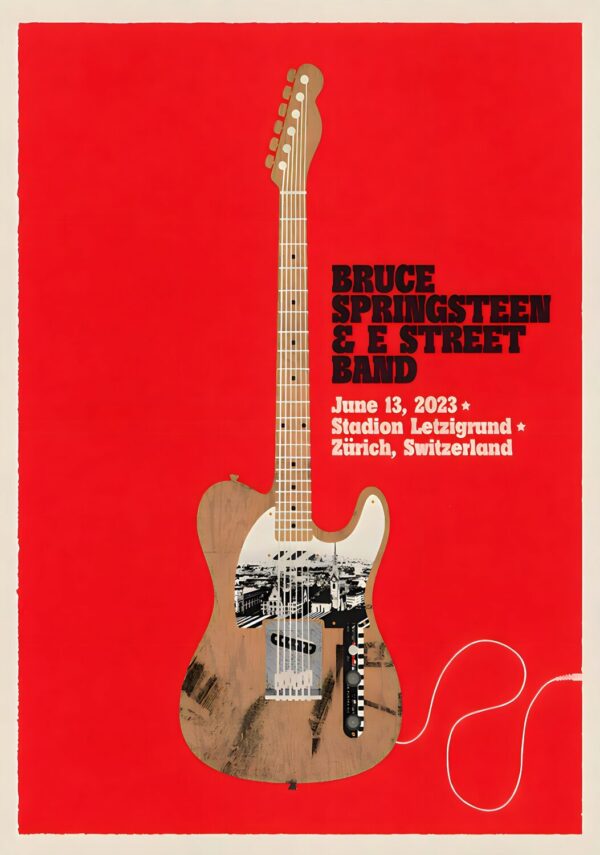 BRUCE SPRINGSTEEN & E Street Band 2023 World Tour: OSLO, Norway - Voldsløkka Poster Print
