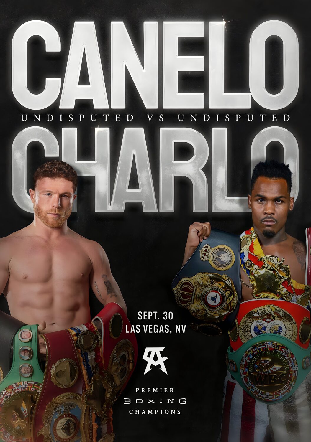 CANELO vs. JERMELL CHARLO Fight 2023 Boxing Fight Poster