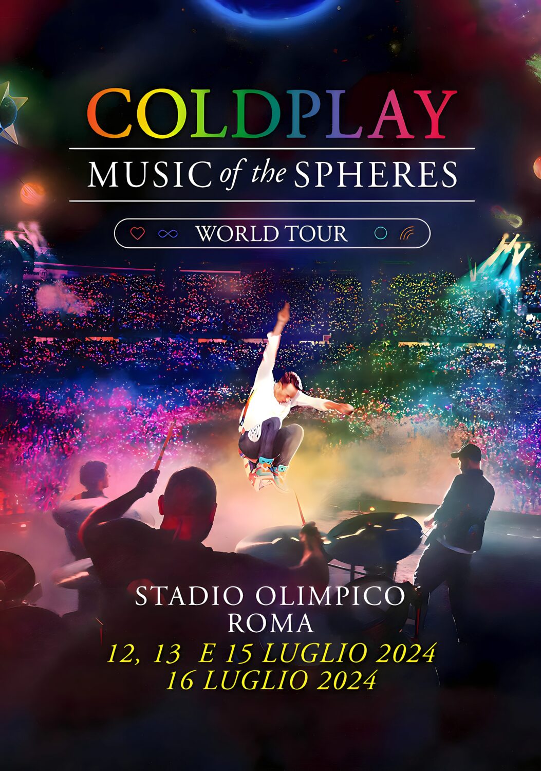 COLDPLAY Music of Spheres 2024 European Tour ROME