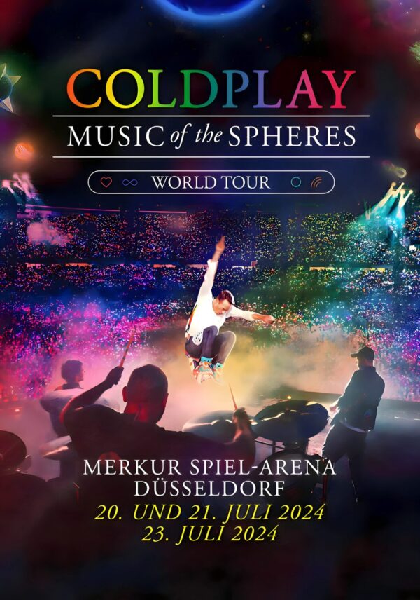COLDPLAY Music of Spheres 2024 European Tour: DÜSSELDORF Merkur Spiel-Arena Poster Print