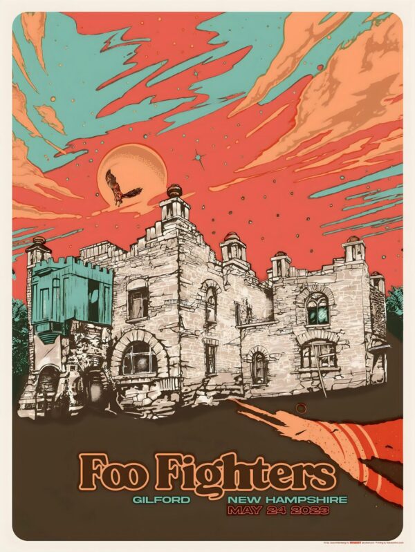 FOO FIGHTERS But Here We Are 2023 World Tour: GILFORD, New Hampshire Poster Print