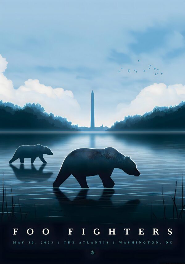 FOO FIGHTERS But Here We Are 2023 World Tour: WASHINGTON DC The Atlantis Poster Print