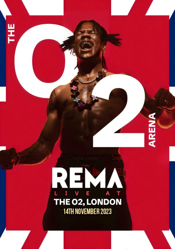 REMA Rave & Roses 2023 World Tour: LONDON The O2 Arena Poster Print