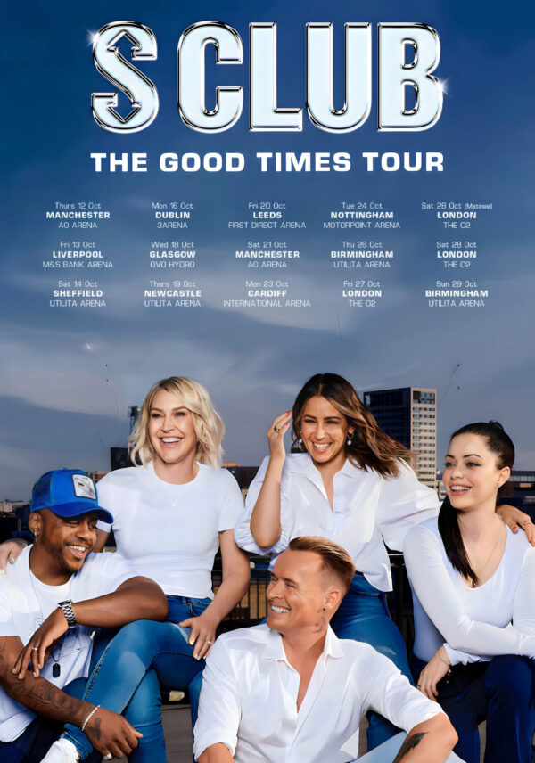 S CLUB 7 The Good Times 2023 Tour Poster Print