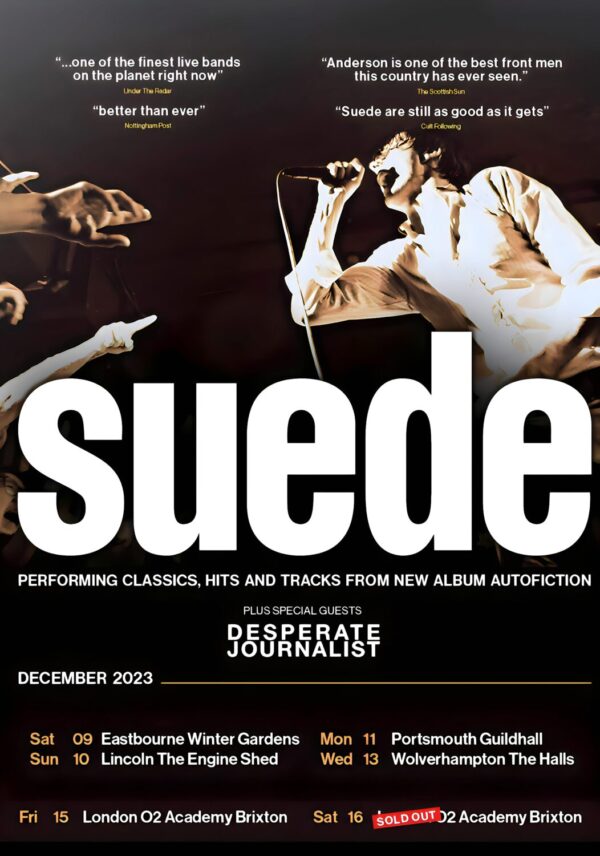 SUEDE Autofiction 2023 UK Reunion Tour Poster Print