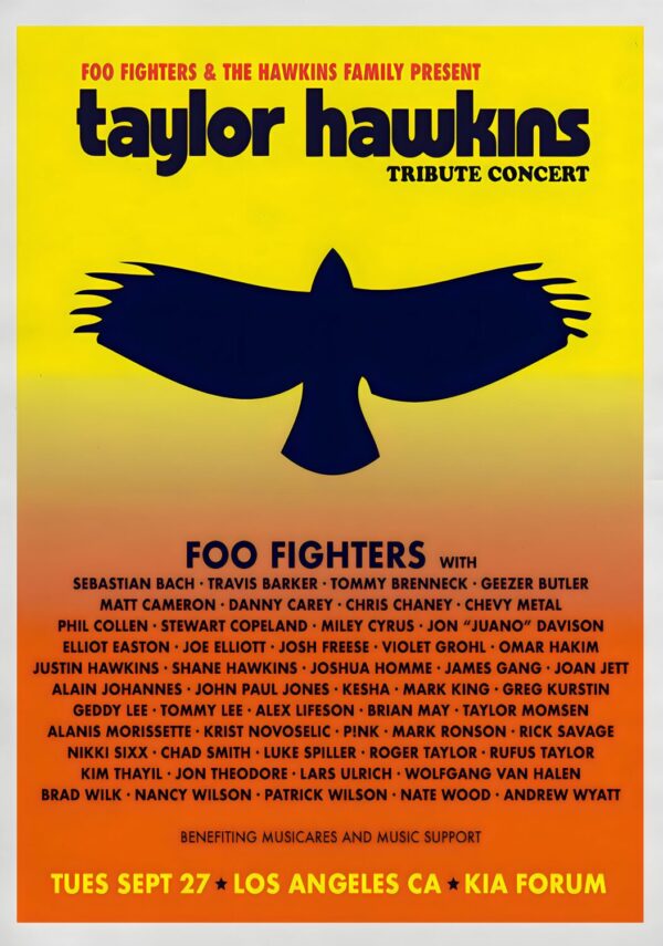 TAYLOR HAWKINS Tribute Concert: LOS ANGELES, California - The Kia Forum Poster Print