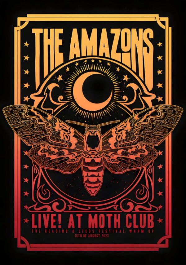 THE AMAZONS How Will I Know If Heaven Will Find Me? 2023 Tour: Live at Moth Club Poster Print