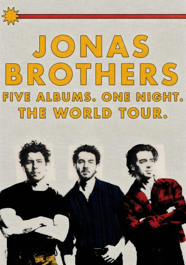 THE JONAS BROTHERS Five Albums, One Night 2024 World Tour Poster Print