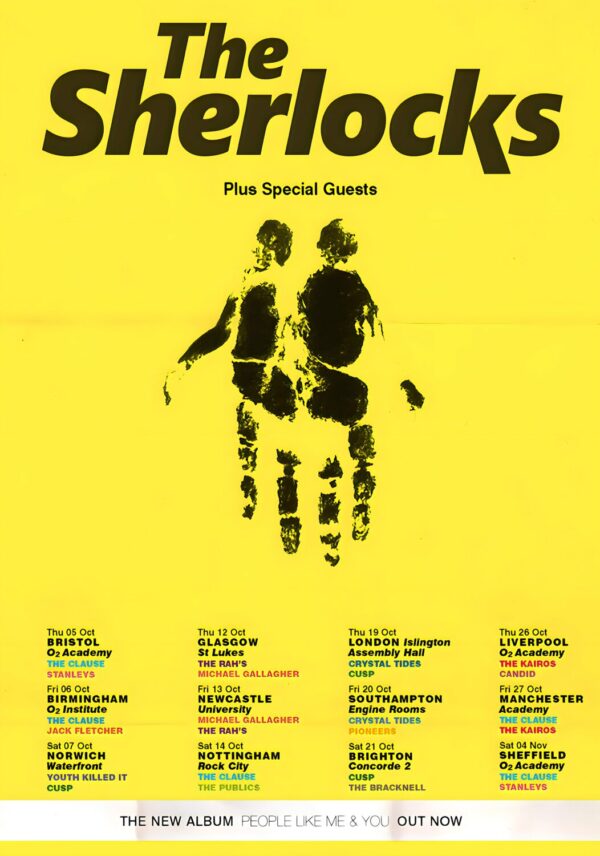 THE SHERLOCKS People Like Me & You 2023 UK Tour Poster Print