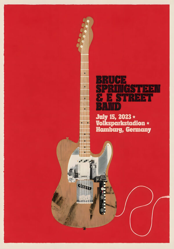 BRUCE SPRINGSTEEN & E Street Band 2023 World Tour: Hamburg, Germany - Volksparkstadion Poster Print