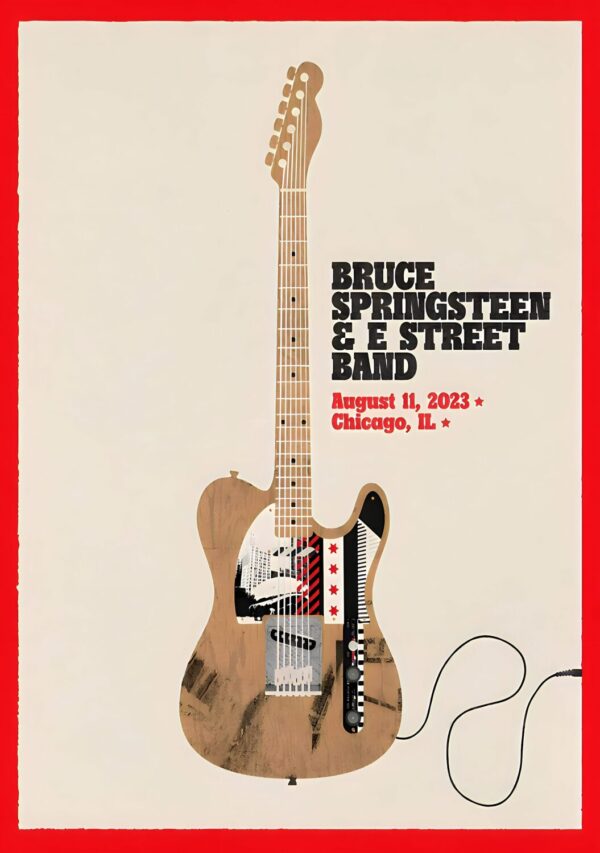 BRUCE SPRINGSTEEN & E Street Band 2023 World Tour: Chicago, IL @ Wrigley Field - 11 August 2023 Poster Print
