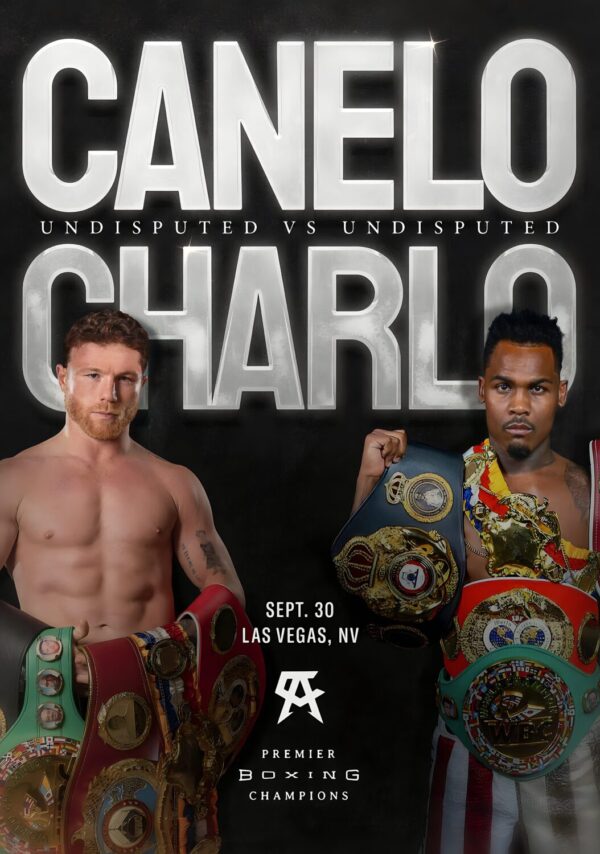 CANELO ALVAREZ vs. JERMELL CHARLO Fight 2023 Boxing Fight Poster Print