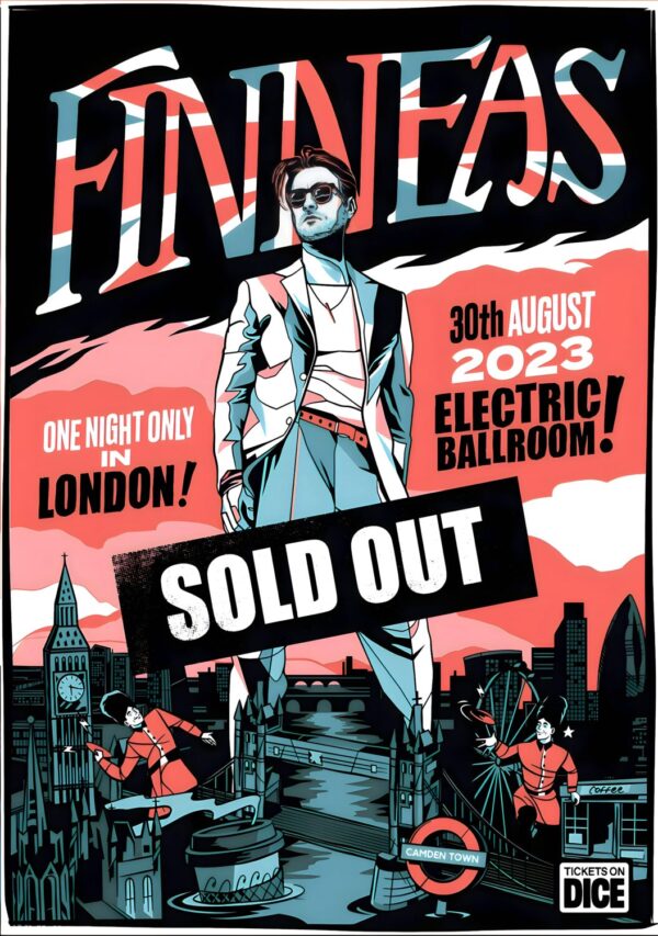 FINNEAS (Billie Ellish) One Night In London 2023 Tour Poster: LONDON Electric Ballroom Poster Print