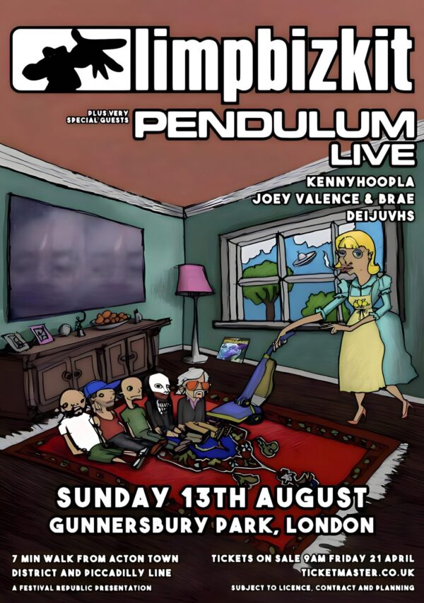 LIMP BIZKIT Still Sucks 2023 UK Tour: LONDON Gunnersbury Park Poster Print