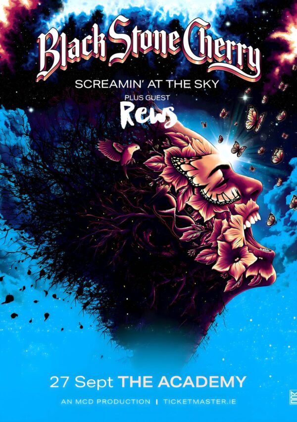 BLACK STONE CHERRY Screaming’ At The Sky 2023 World Tour: DUBLIN The Academy Poster