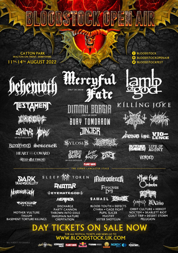 BLOODSTOCK OPEN AIR 2022 - Catton Park Poster