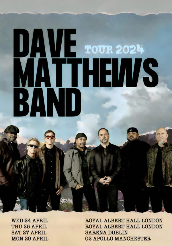 DAVE MATHEWS BAND Walk Around the Moon 2024 World Tour: UK & Ireland Poster