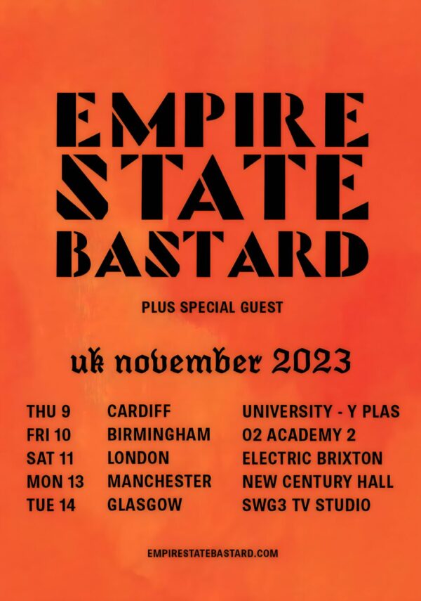 EMPIRE STATE BASTARD Rivers Of Heresy 2023 UK Tour Poster Print