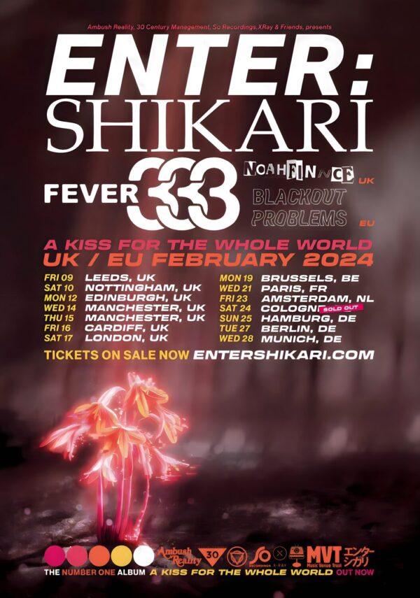 ENTER SHIKARI A Kiss For The Whole World 2023 UK & Europe Tour Poster Print
