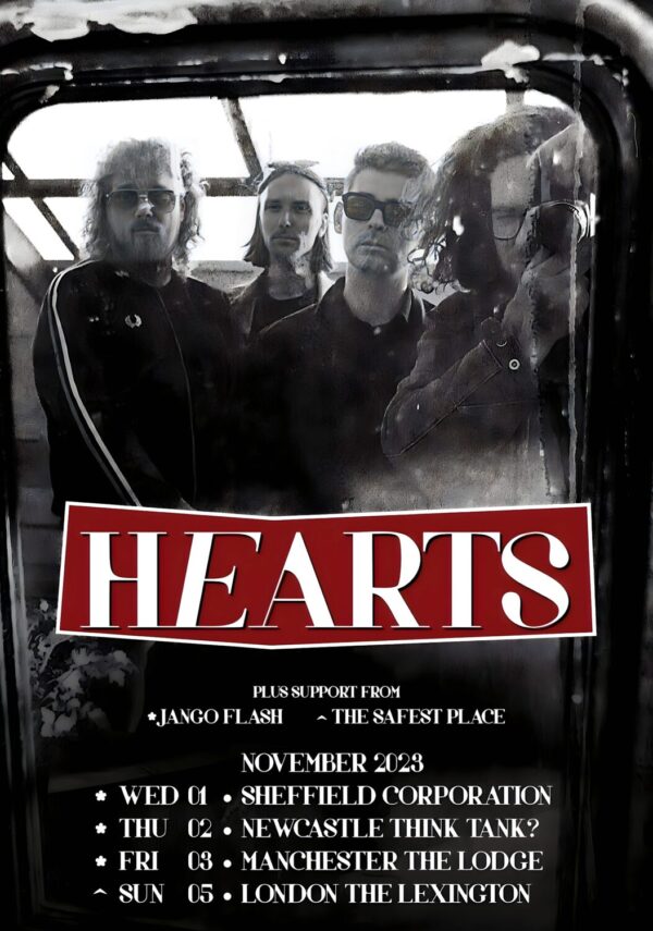HEARTS (Band) Collide November 2023 UK Tour Poster