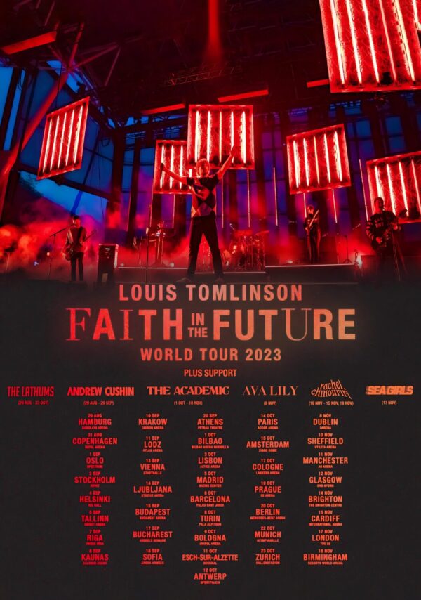 LOUIS TOMLINSON Faith in the Future 2023 World Tour Poster