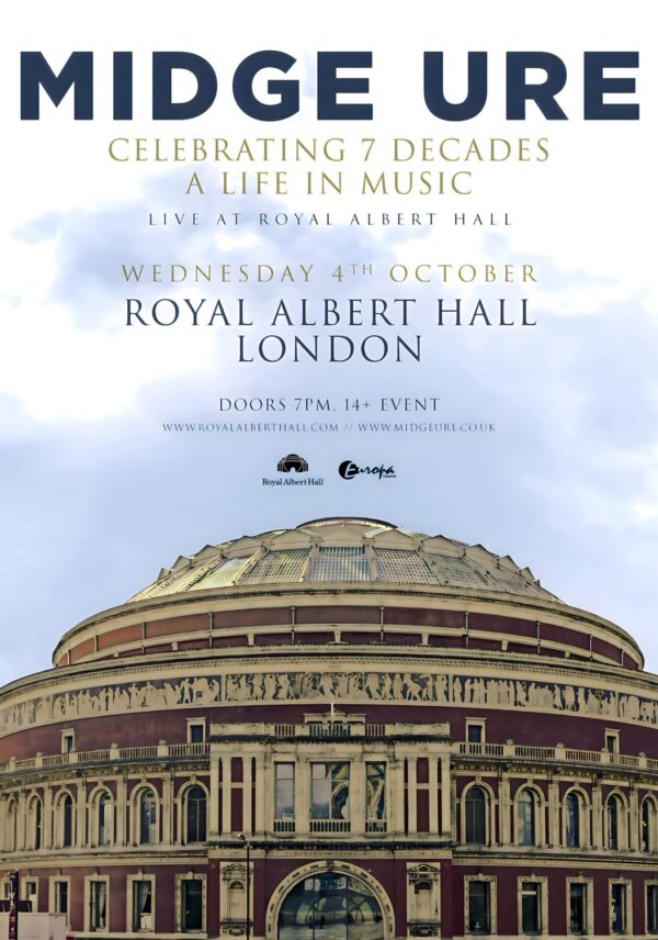 MIDGE URE Celebrating 7 Decades in Music 2023 Tour: LONDON Royal Albert Hall Poster Print