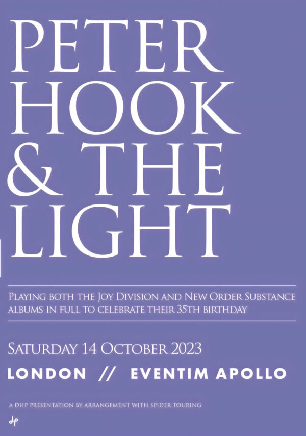 PETER HOOK & THE LIGHT London Event Apollo - 14 October 2023 Poster Print